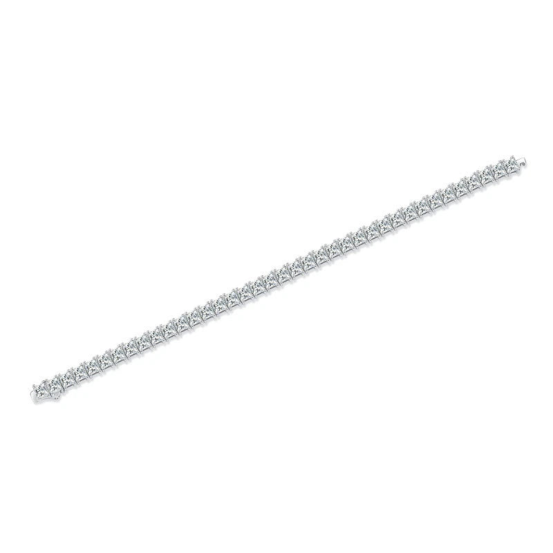 Princess Moissanite Classic Tennis Bracelet