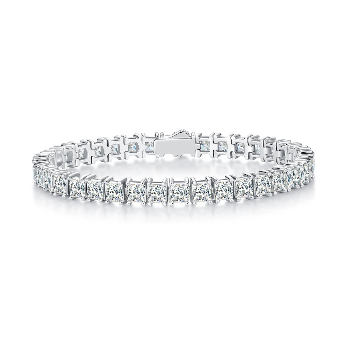 Princess Moissanite Classic Tennis Bracelet