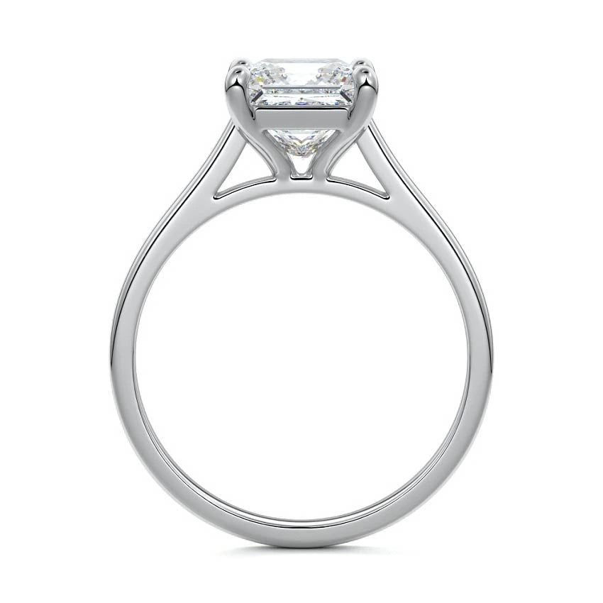 Cathedral Solitaire Princess Engagement Ring