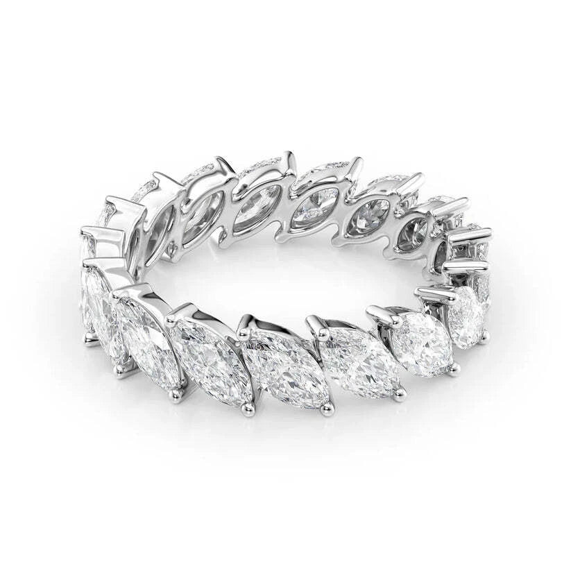 Marquise Moissanite Rotating Eternity Band