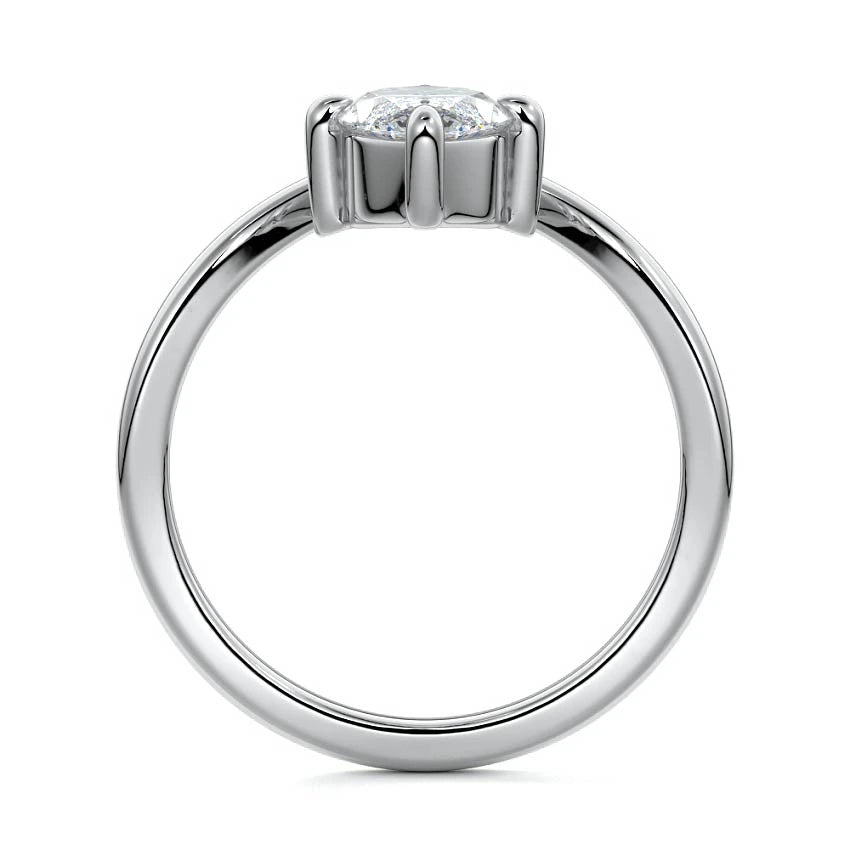 Solitaire V Curve Marquise Engagement Ring