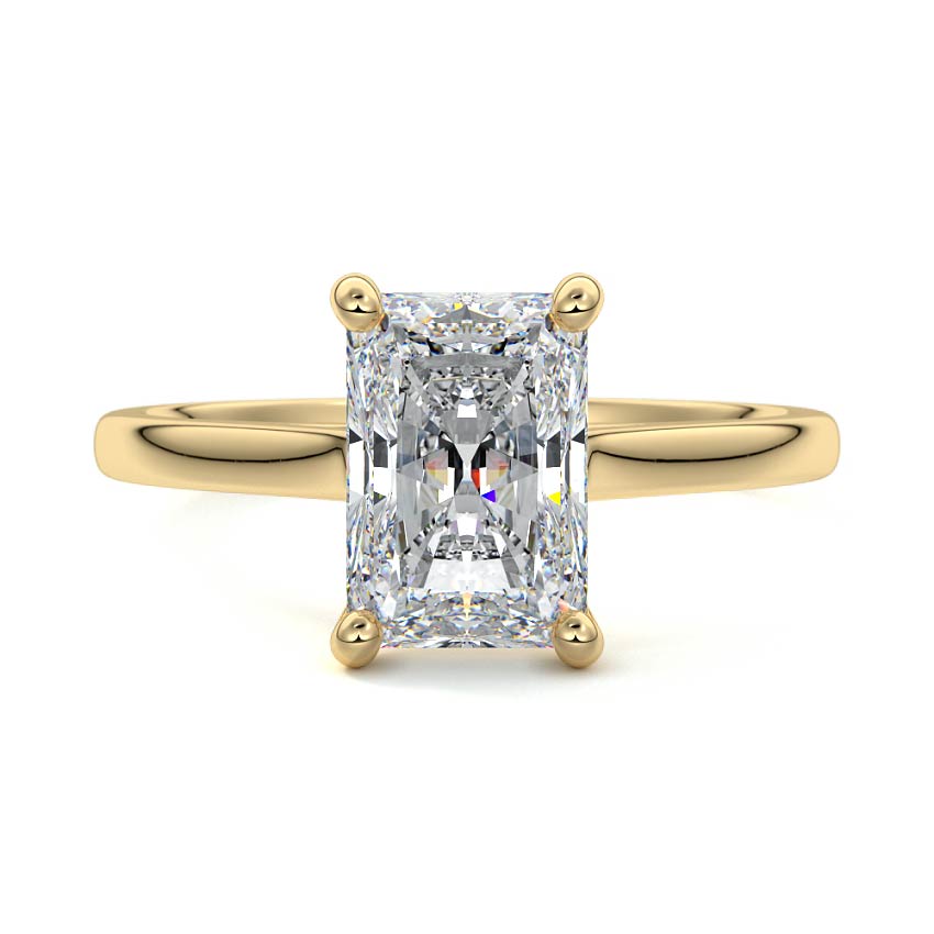 Cathedral Solitaire Radiant Engagement Ring