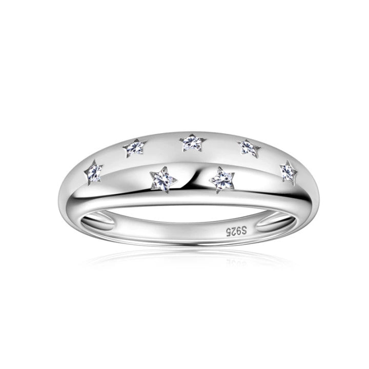 Chunky Stars Moissanite Ring