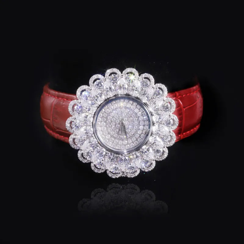 Floral Diamond Moissanite Watches