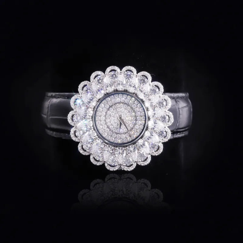 Floral Diamond Moissanite Watches