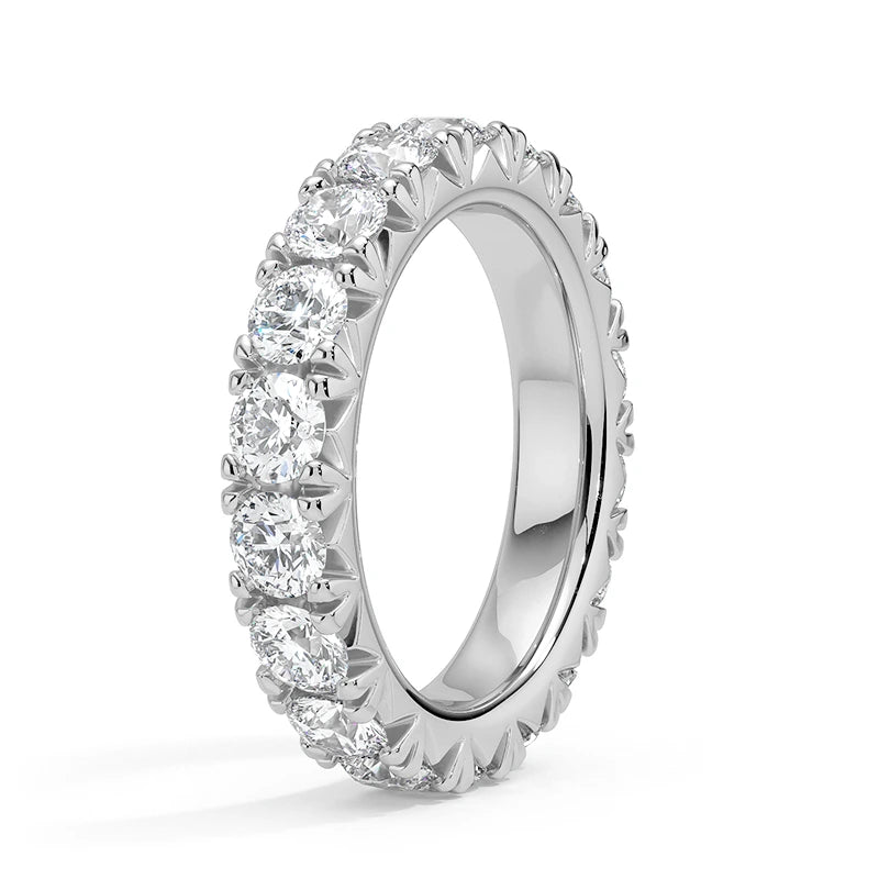 French Pave Eternity Wedding Band 3.0mm