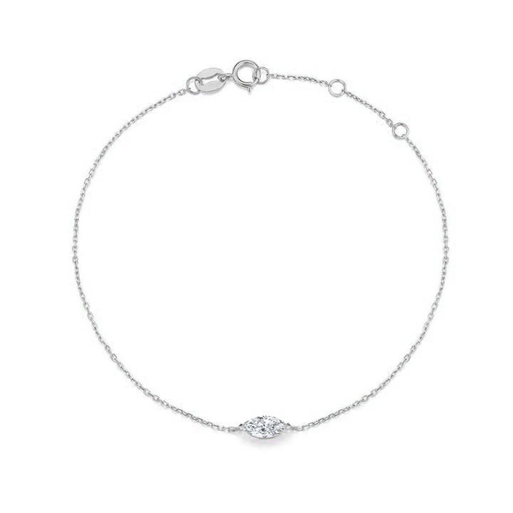 Solitaire Marquise Diamond Bracelet