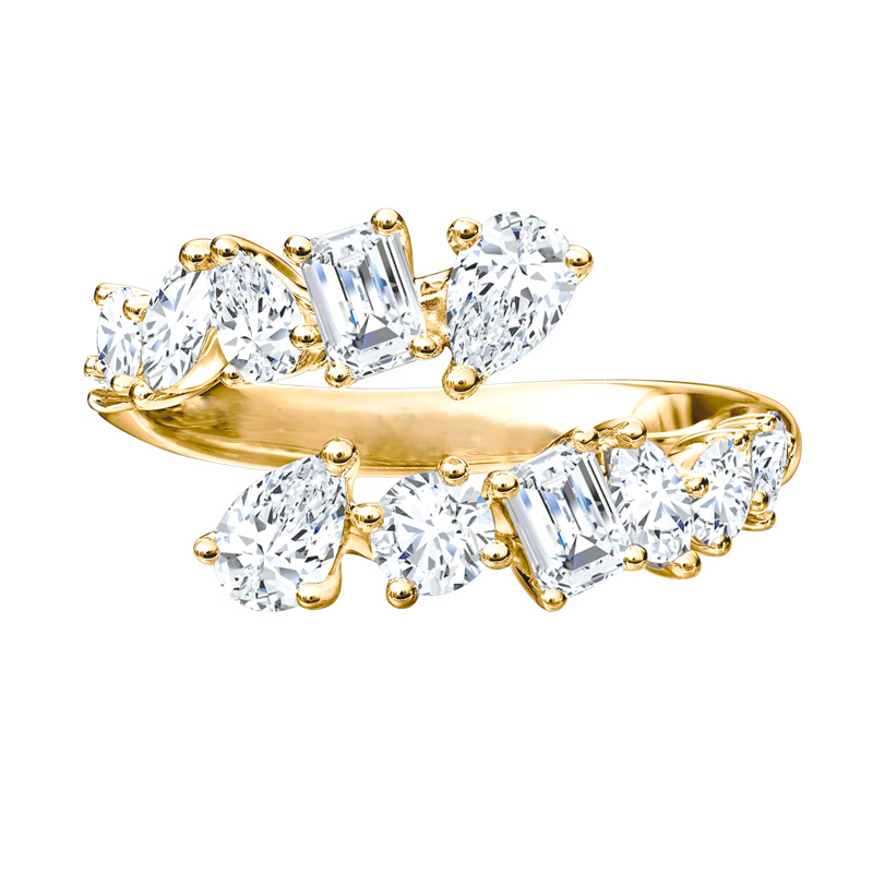 Multi Shape Moissanite Twist Ring – FioVie Multi Shape Moissanite Twist Ring – FioVie