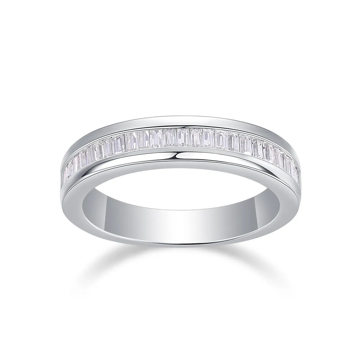 Channel Emerald Half Eternity Ring