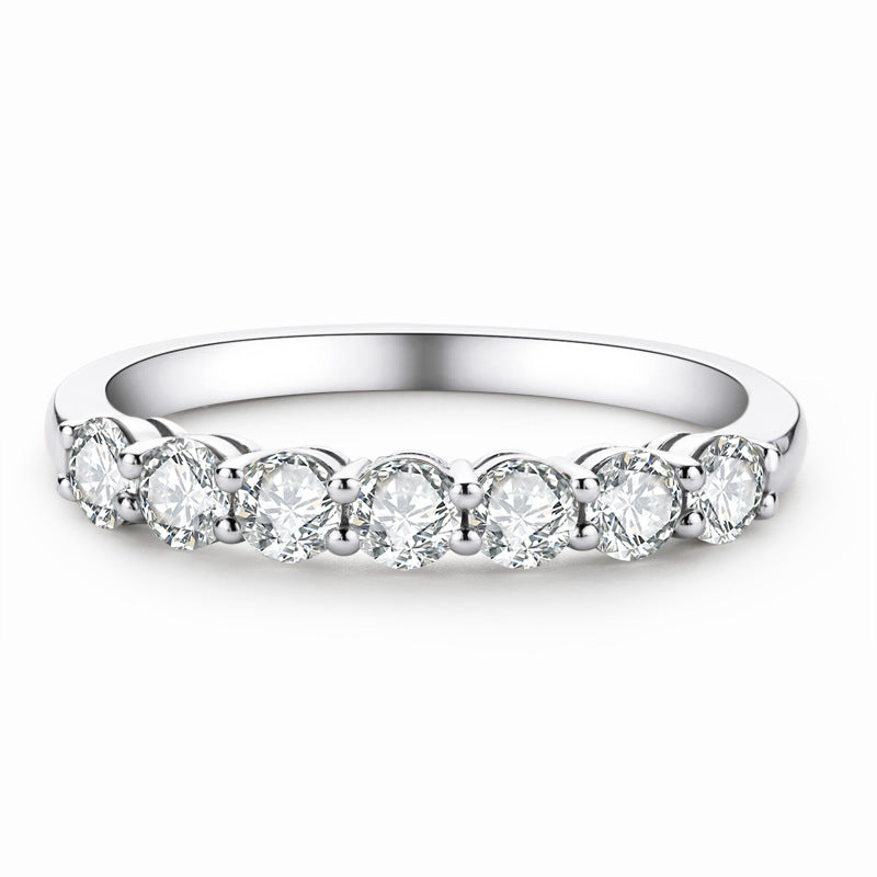 Seven Stone Moissanite Band Ring