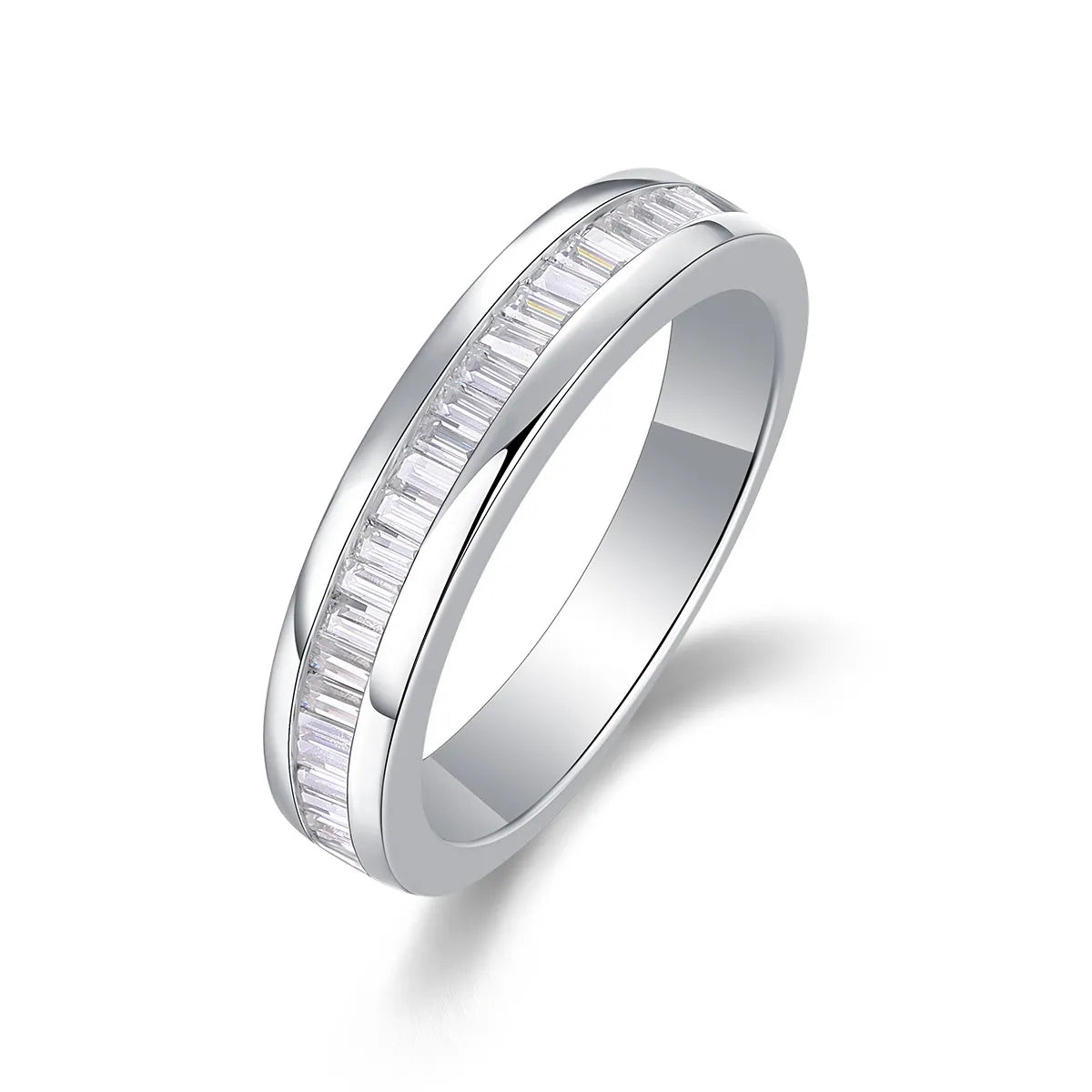 Channel Emerald Half Eternity Ring