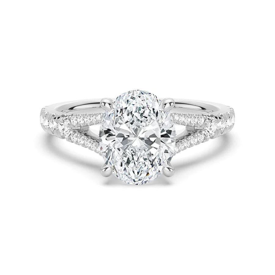 Split-Shank Oval Engagement Ring