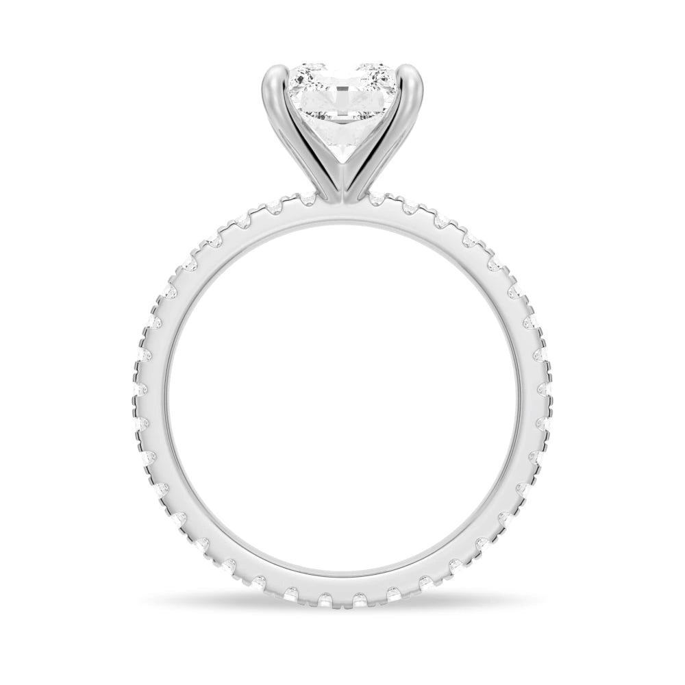 Eternity Pave Radiant Engagement Ring