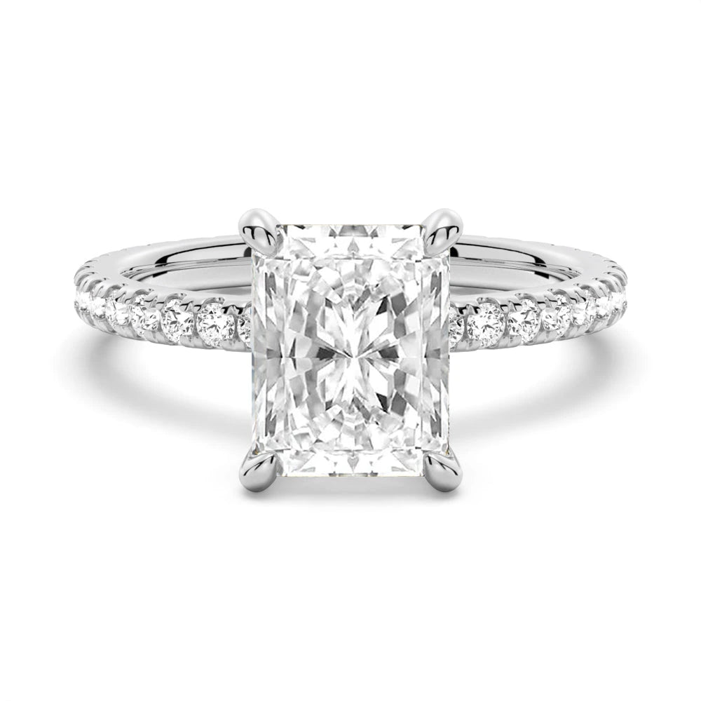 Eternity Pave Radiant Engagement Ring