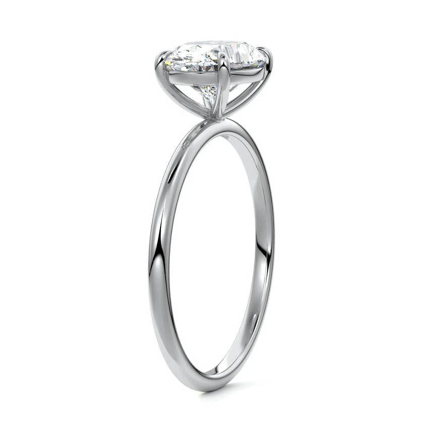 Solitaire East-West Oval Engagement Ring