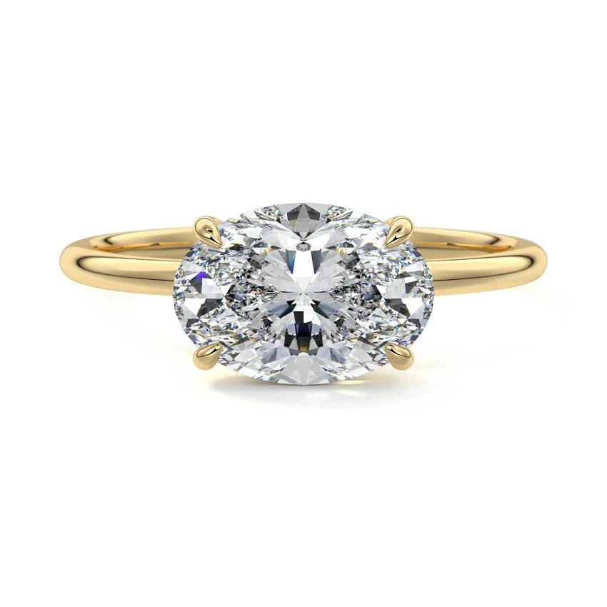 Solitaire East-West Oval Engagement Ring