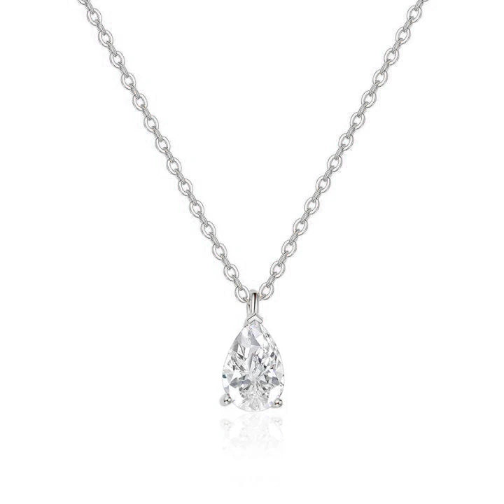 Solitaire Pear Diamond Pendant