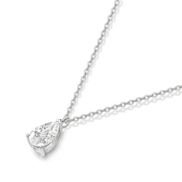 Solitaire Pear Diamond Pendant