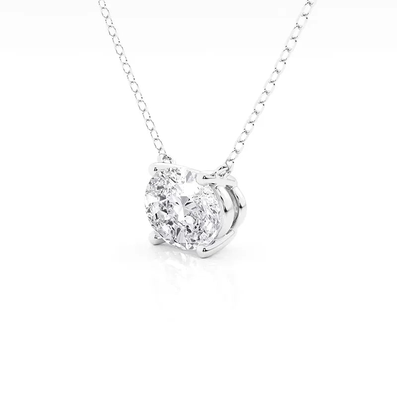 Classic Oval Diamond Necklace