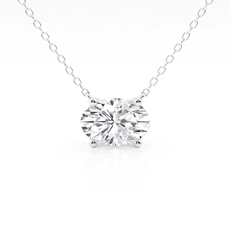 Classic Oval Diamond Necklace