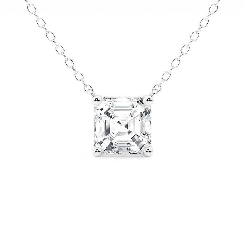 Classic Asscher Diamond Necklace