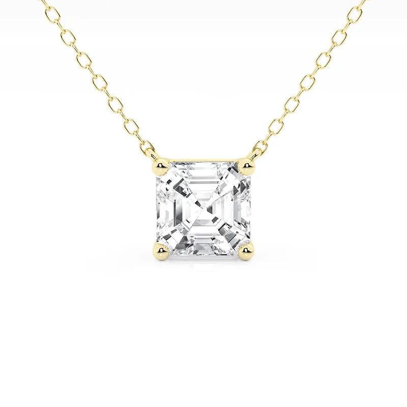 Classic Asscher Diamond Necklace