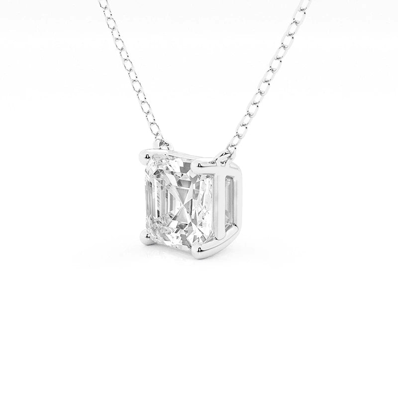 Classic Asscher Diamond Necklace