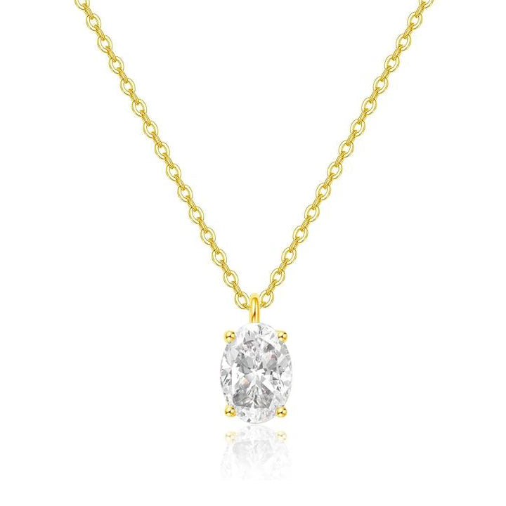 Solitaire Oval Diamond Pendant