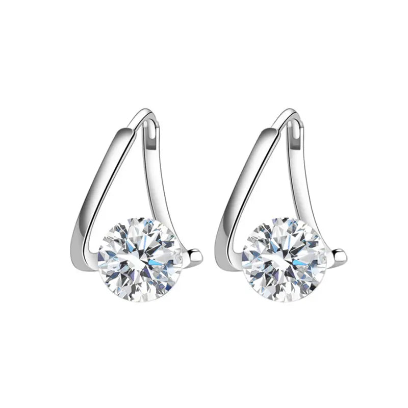 Twisted Setting Moissanite Earrings