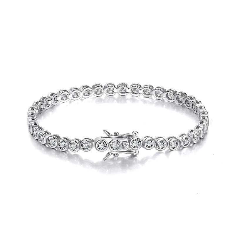 Moissanite Bezel Tennis Bracelet