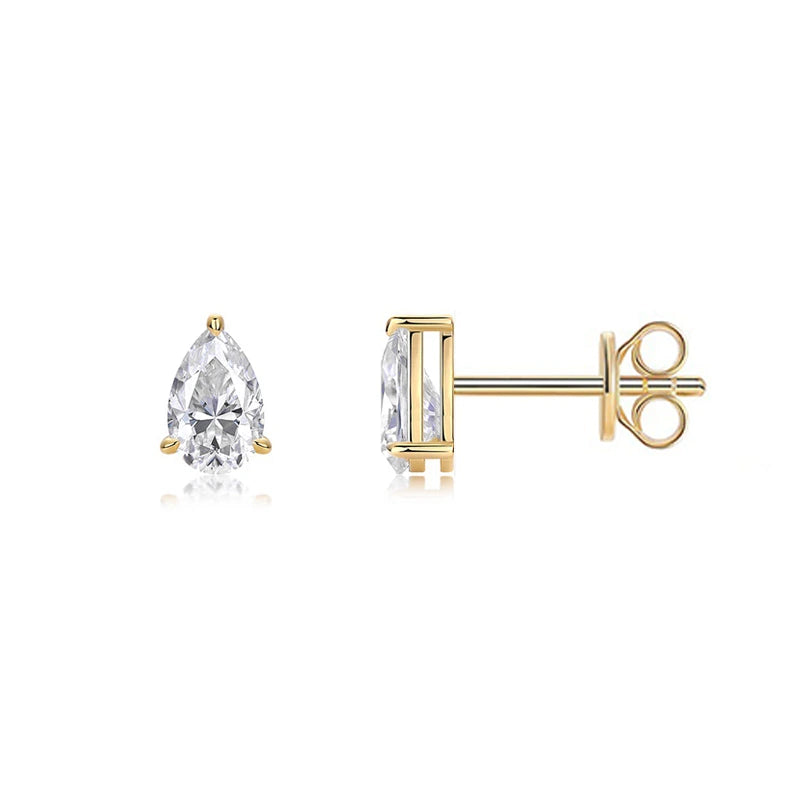 Classic Pear Diamond Stud Earrings