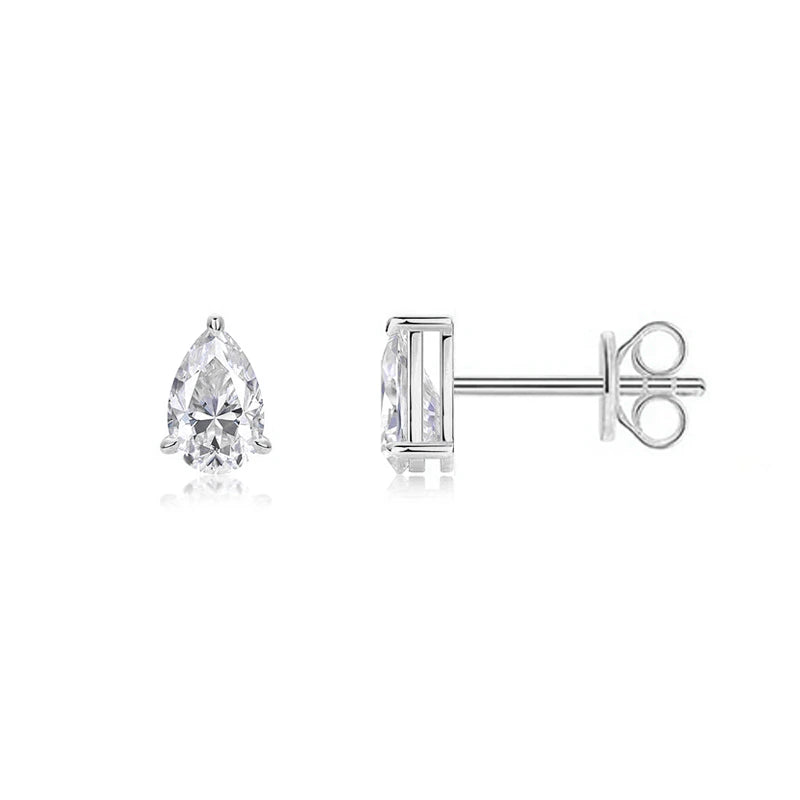 Classic Pear Diamond Stud Earrings