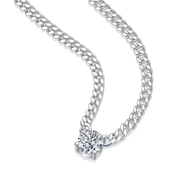 Solitra Moissanite Cuban Necklace