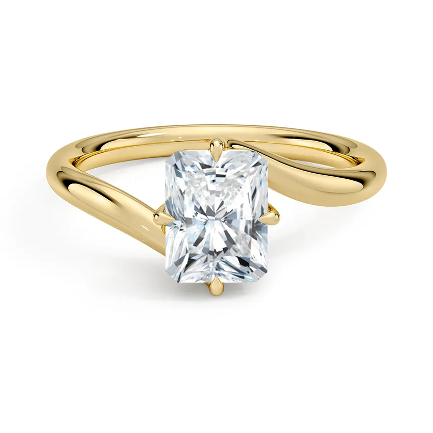 Solitaire Twisted Radiant Cut Engagement Ring