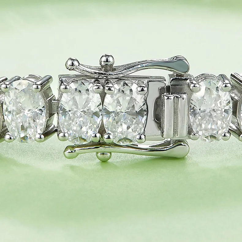 Oval Moissanite Classic Tennis Bracelet
