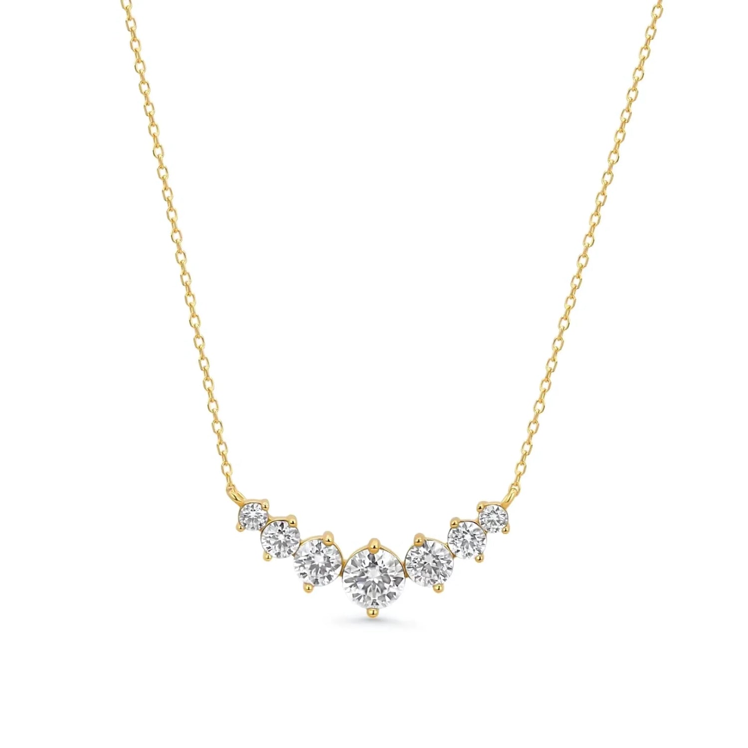 Classic 7-Stone Smile Moissanite Necklace