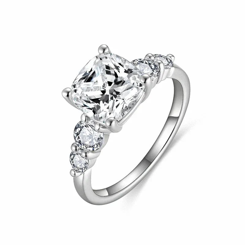 The Signature Cushion Cut Five Stone Moissanite Ring 3.0 ct