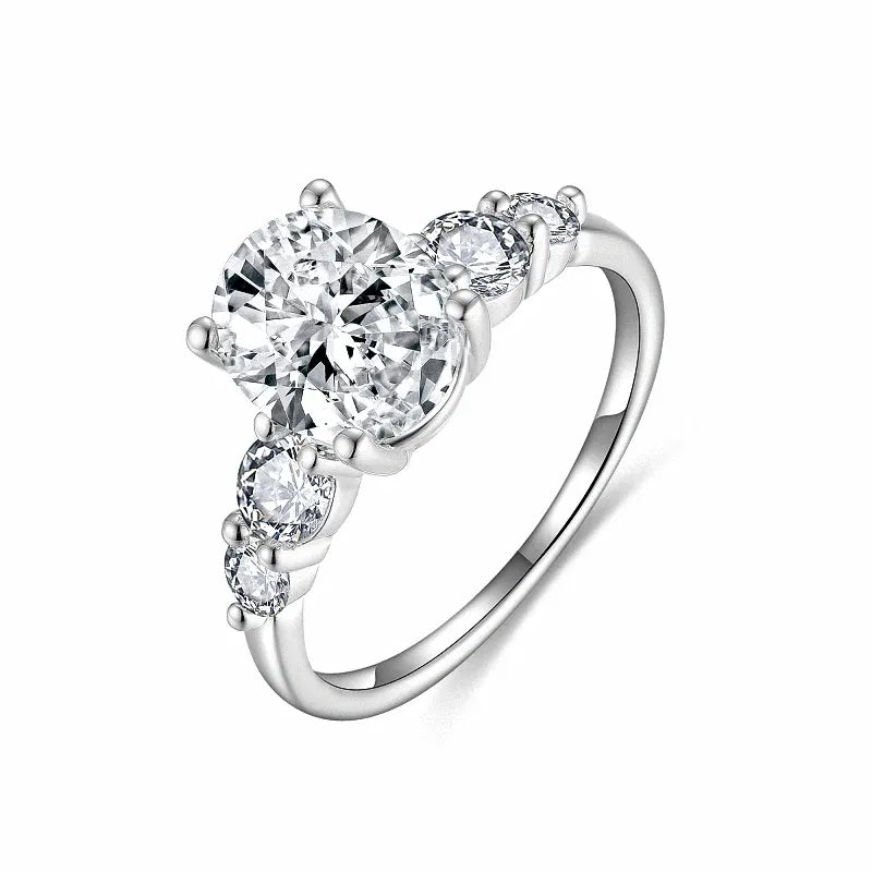 The Signature Oval Cut Five Stone Moissanite Ring 3.0 ct
