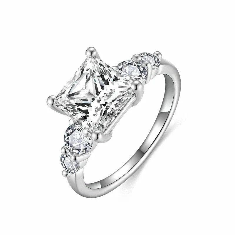 The Signature Princess Cut Five Stone Moissanite Ring 3.0 ct