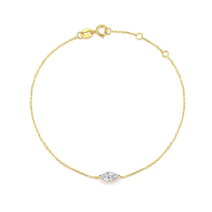 Solitaire Marquise Diamond Bracelet