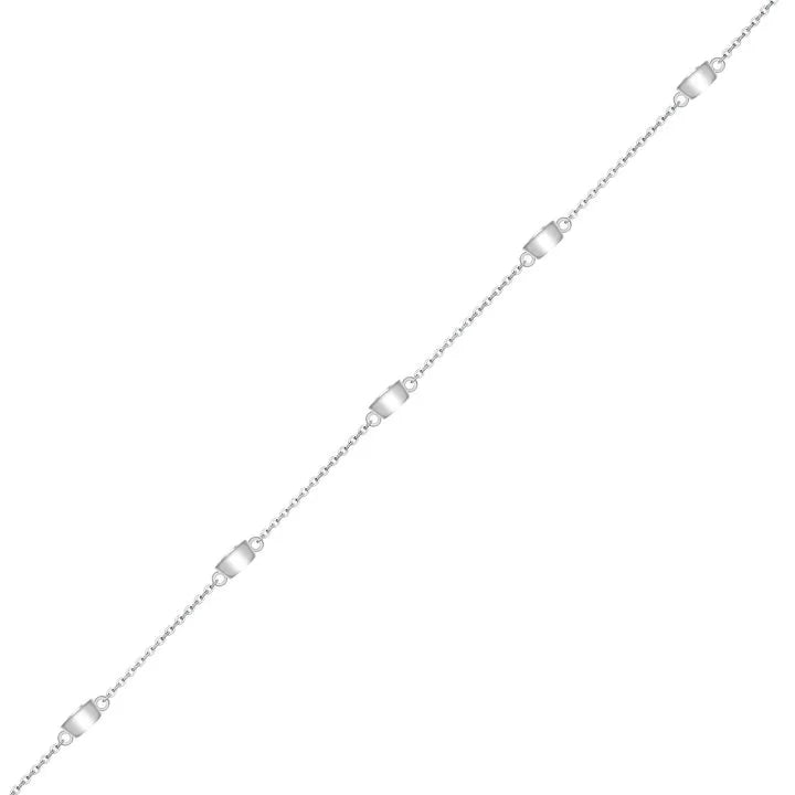 Five Stone Bezel Moissanite Necklace