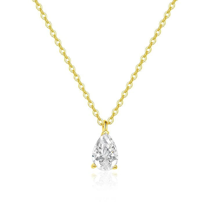 Solitaire Pear Diamond Pendant
