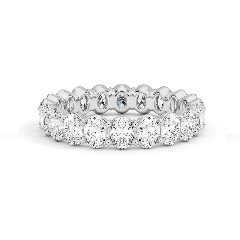 Oval Moissanite Eternity Band