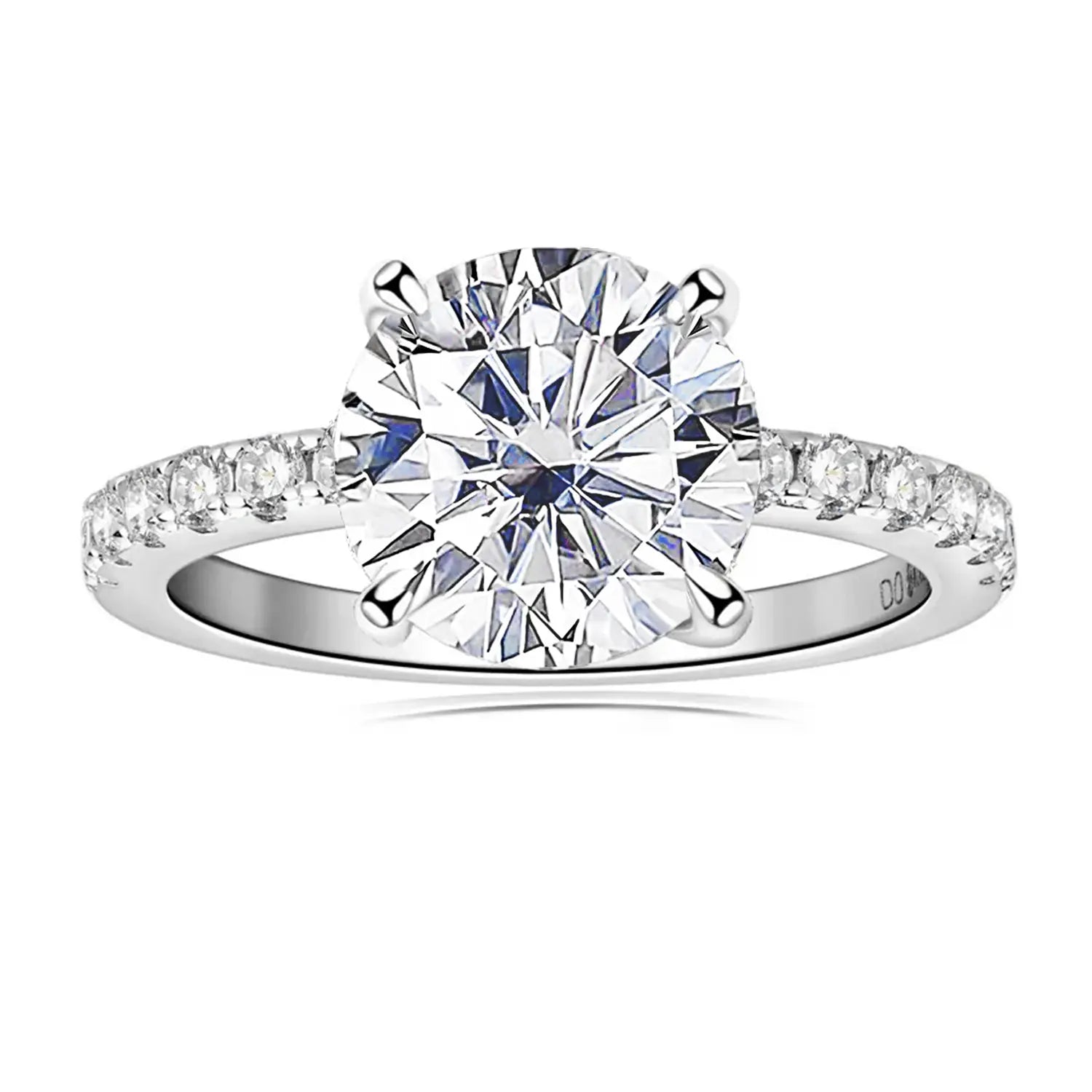Cathedral French Pave Moissanite Bridal Set