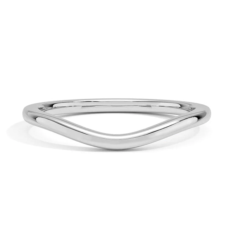 Curved Plain Wedding Band