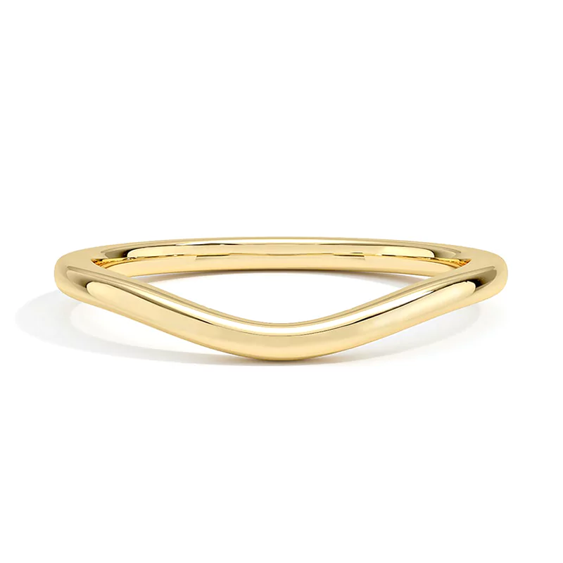 Curved Plain Wedding Band