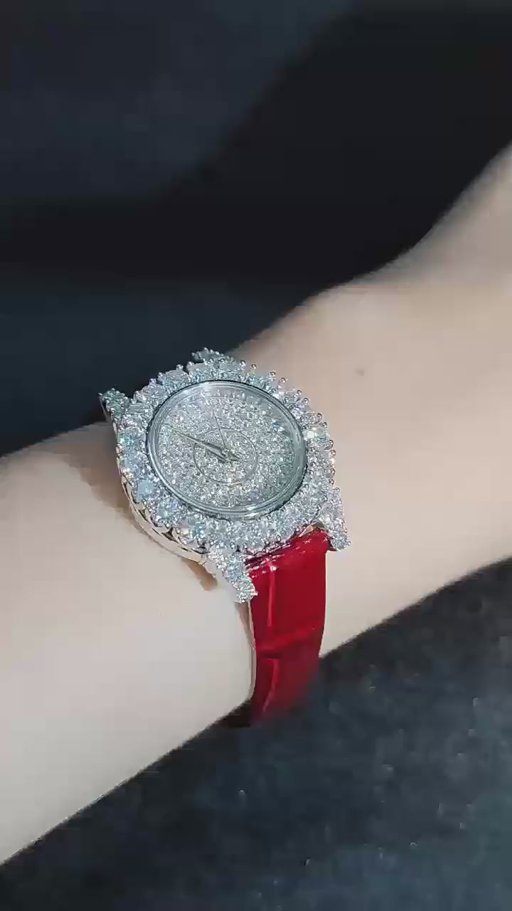 Luxury Starburst Moissanite Watch