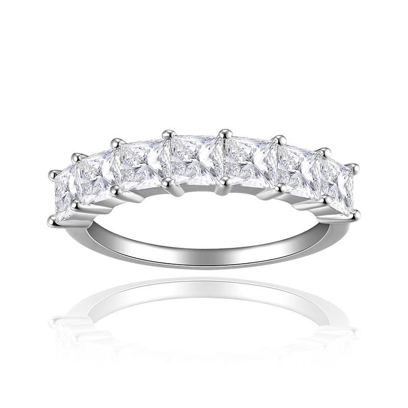 Half Eternity Princess Wedding Band