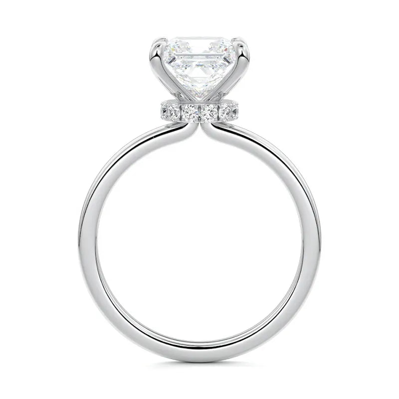 Secret Halo Princess Engagement Ring