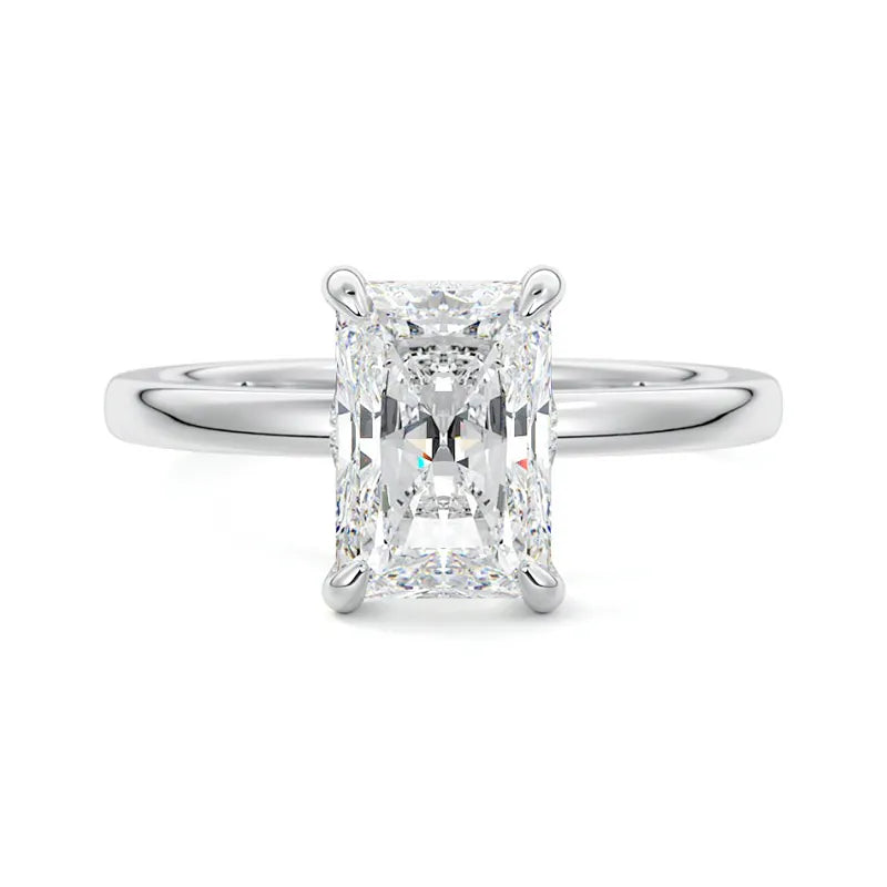 Secret Halo Radiant Engagement Ring